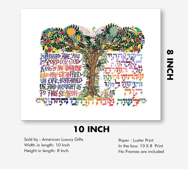 Tree of Life-"Blessed Are You Lord Our God!" -Spiritual Wall Decor-10 x 8"