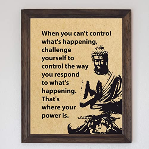 "Challenge Yourself to Control the Way You Respond" Spiritual Quotes Wall Art -8 x 10"