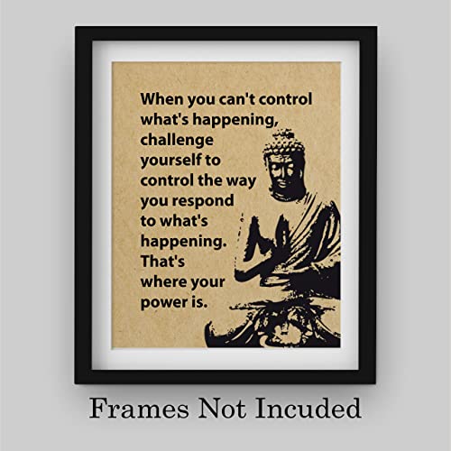 "Challenge Yourself to Control the Way You Respond" Spiritual Quotes Wall Art -8 x 10"