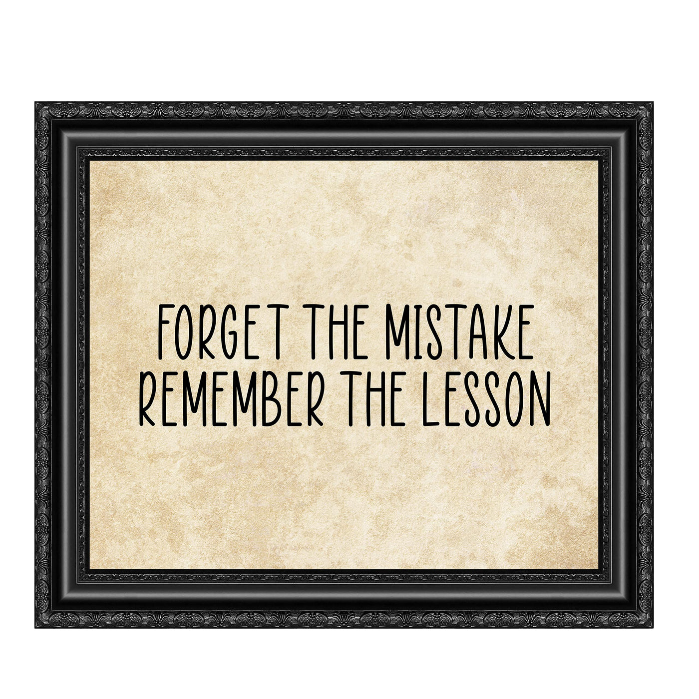 Forget the Mistake-Remember the Lesson Motivational Wall Decor -10x8" Inspirational Quotes Art Print-Ready to Frame. Modern Home-Office-Desk-School-Gym Decor. Great Gift- Perfect Sign for Teachers!