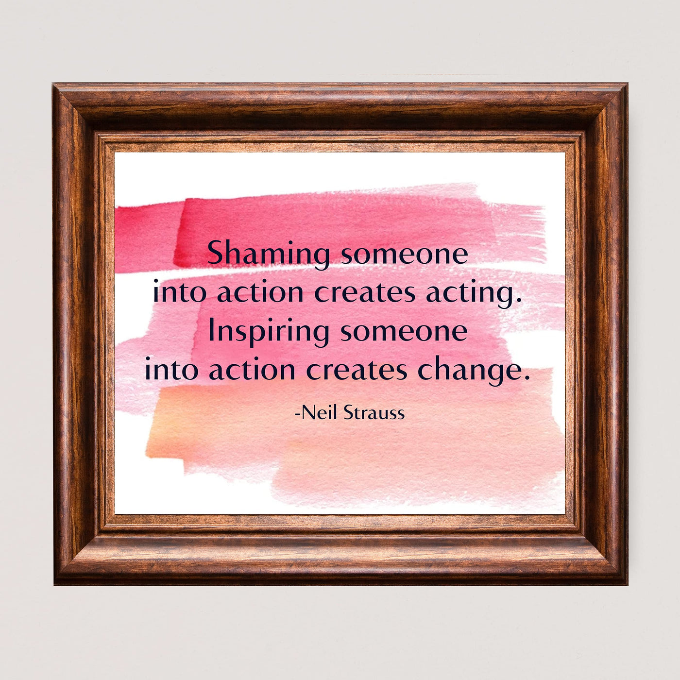 Inspiring Someone Into Action Creates Change Motivational Quotes Wall Decor -10 x 8" Inspirational Replica Watercolor Art Print-Ready to Frame. Modern Home-Office-Desk-School-Motivation Decor!