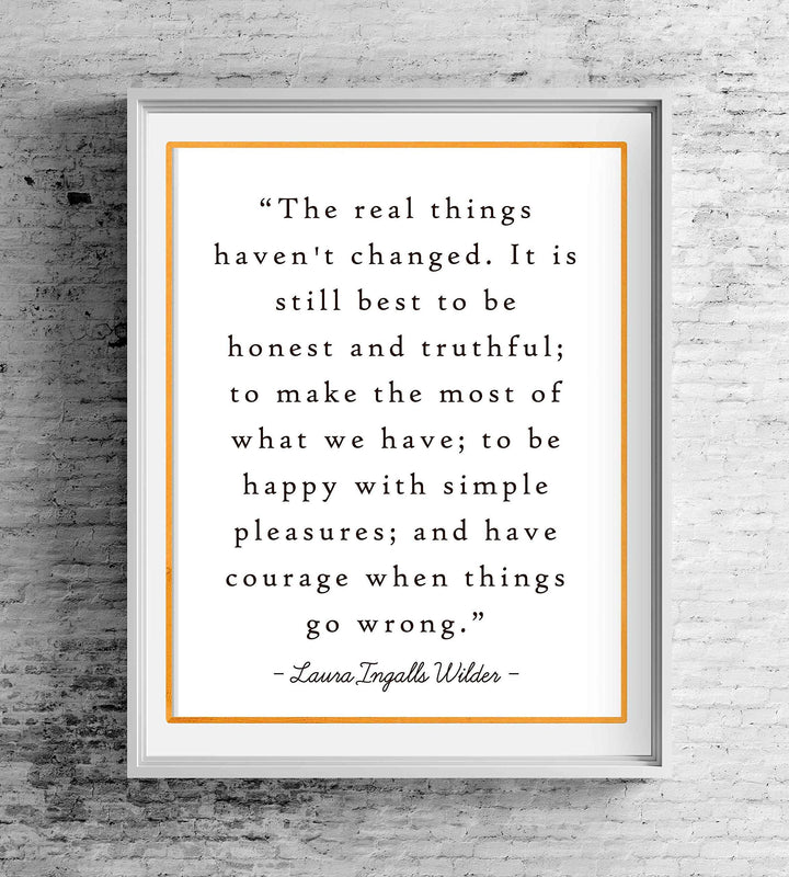 Laura Ingalls Wilder Quotes-"The Real Things Haven&