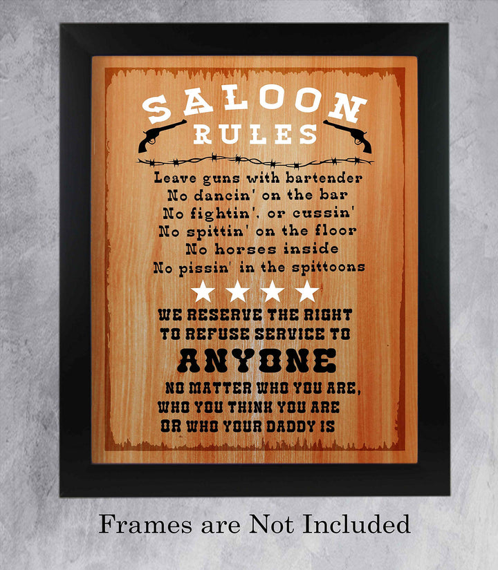 Saloon Rules-"No Dancin&