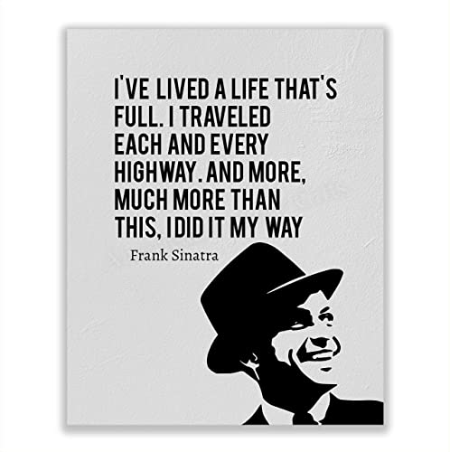 Frank Sinatra-"I Did It My Way"-Song Lyric Wall Art -8 x 10"