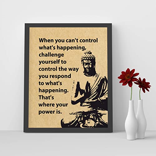 "Challenge Yourself to Control the Way You Respond" Spiritual Quotes Wall Art -8 x 10"