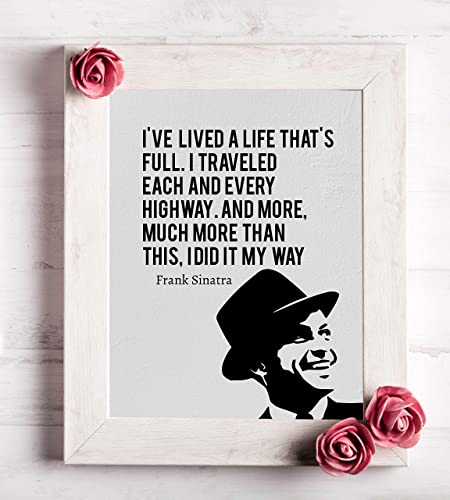 Frank Sinatra-"I Did It My Way"-Song Lyric Wall Art -8 x 10"