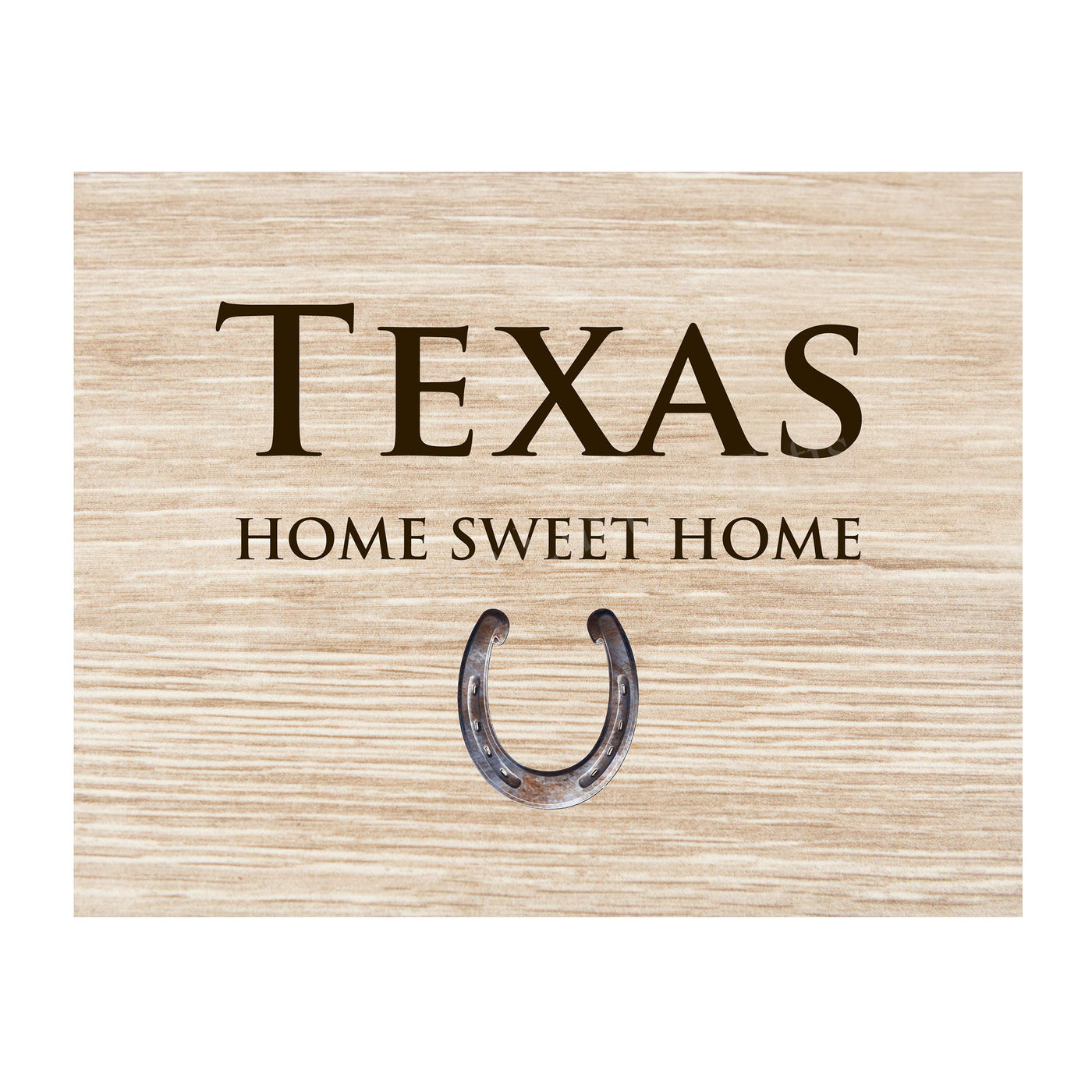 Texas-Home Sweet Home Lone Star State Wall Decor-10 x 8" Country Rustic Family Art Print-Ready to Frame. Western Home-Office-Welcome-Farmhouse Decor. Perfect Southern Gift! Printed on Photo Paper.