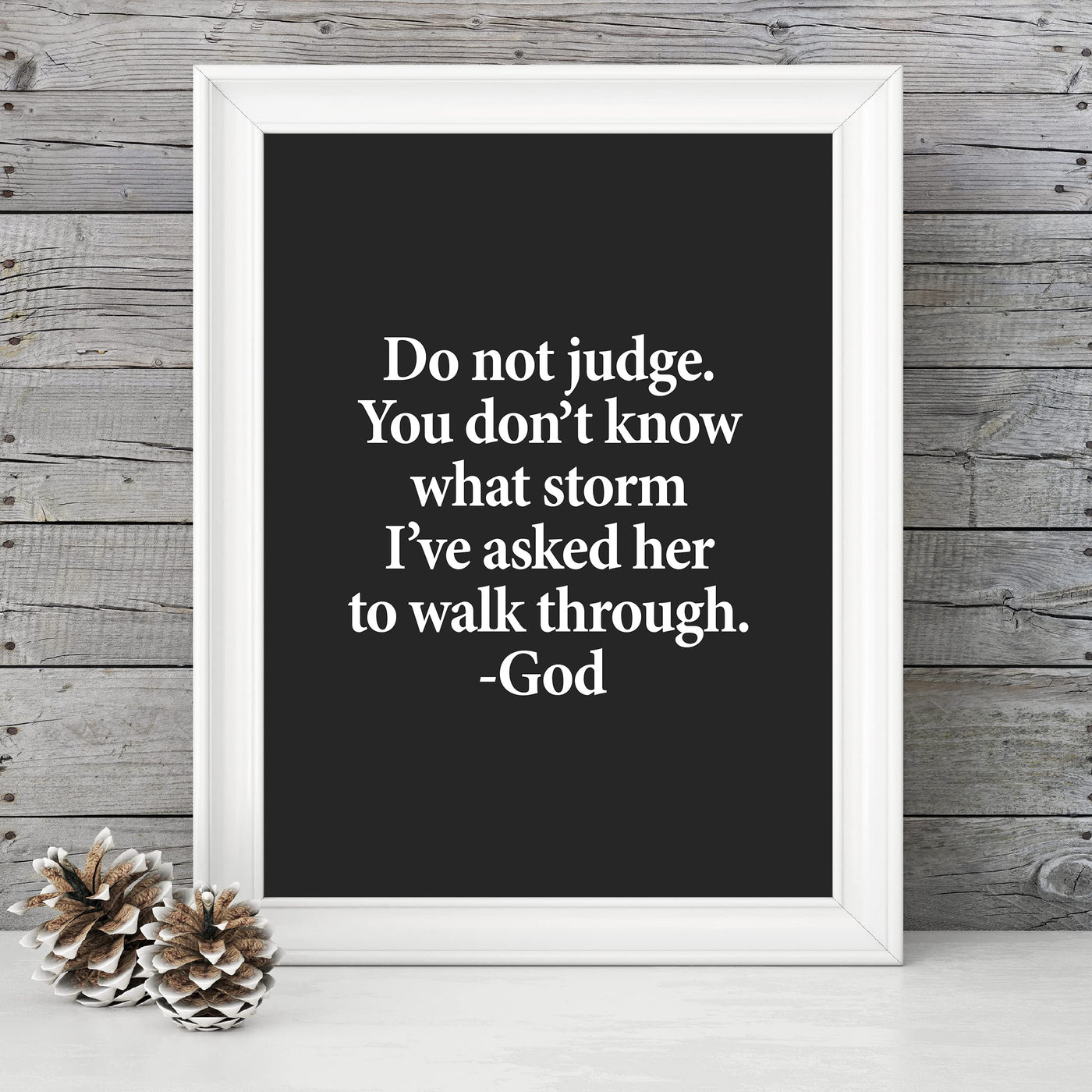 Don't Know What Storms I've Asked Her to Go Through -God Inspirational Quotes Wall Art -8x10" Typographic Christian Print -Ready to Frame. Motivational Home-Office-Church Decor. Reminder of Grace!