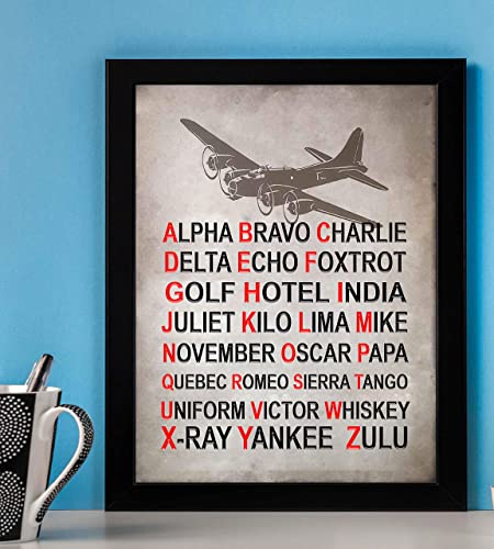 "Alpha Bravo Charlie"- Military Alphabet Wall Art Print- 8 x 10"