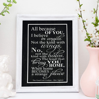 Rise Against-"The Good Left Undone"-Song Lyric Wall Art Sign-11 x 14"-Ready to Frame. Lyrical Music Poster Print for Home-Office-Studio. Perfect Bar-Dorm-Cave Decor. Great Gift for Rock Music Fans!