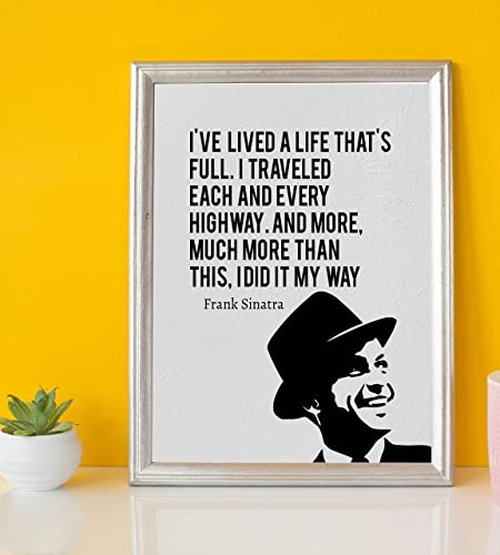 Frank Sinatra-"I Did It My Way"-Song Lyric Wall Art -8 x 10"