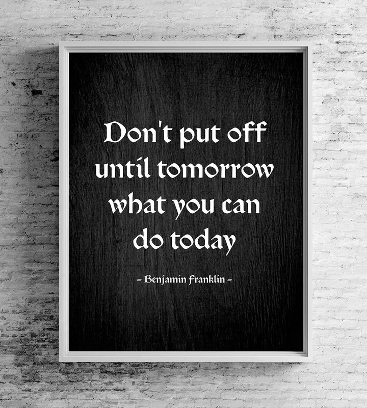 Benjamin Franklin Quotes Wall Art ?Don&