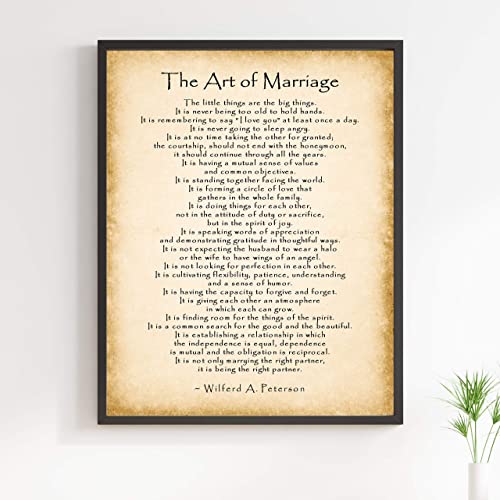 "The Art of Marriage"-Love &amp; Marriage Wall Art-11 x 14"