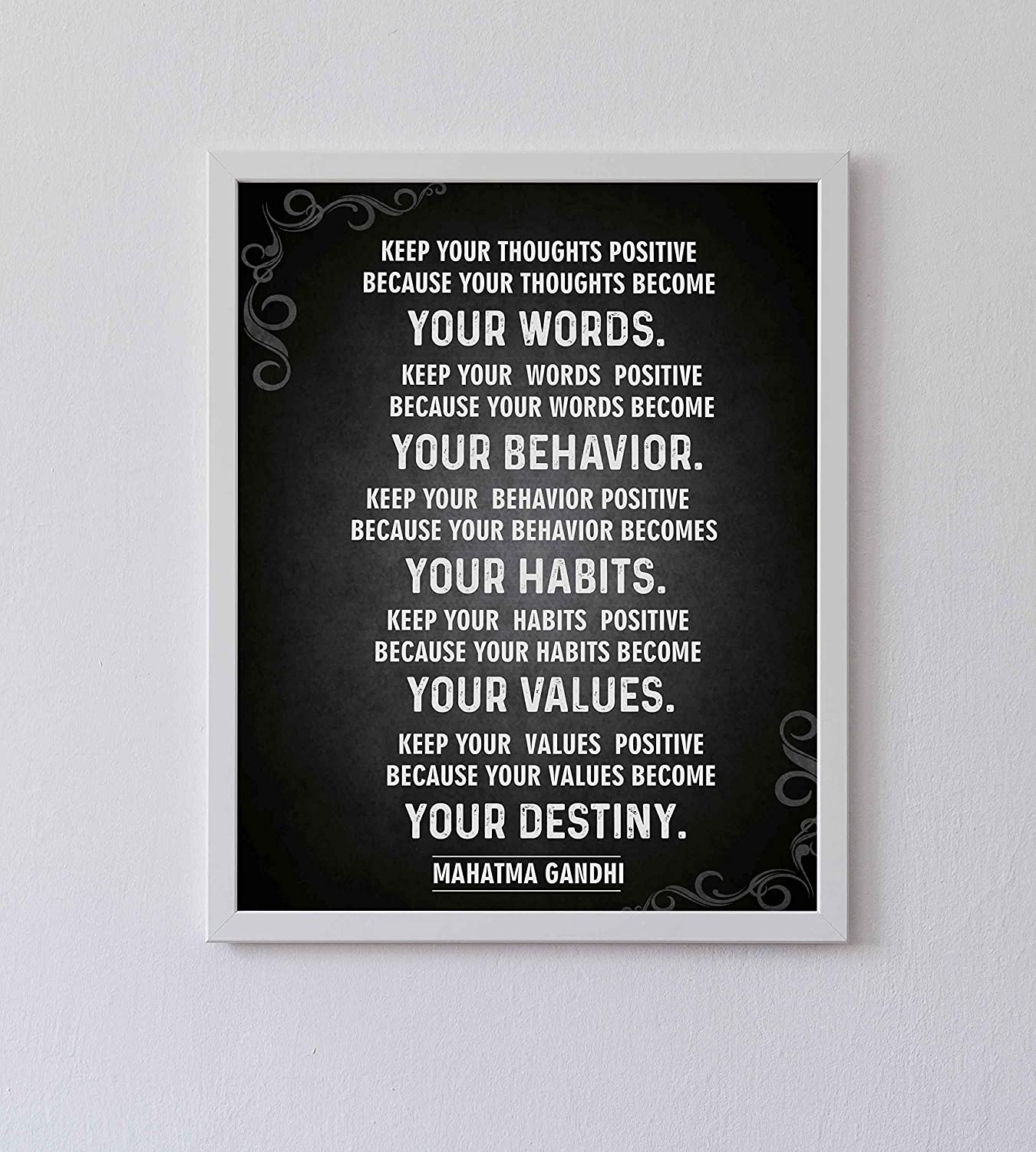 GANDHI Quotes Wall Art-"Your Destiny"- 8 x 10