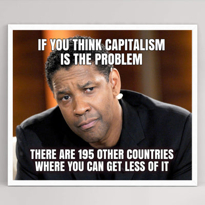 If Capitalism Is the Problem-194 Other Countries With Less of It-8 x 10" Political Quotes Wall Art Print-Ready to Frame. Motivational Home-Office-Studio-Cave Decor. Perfect for History Classroom!