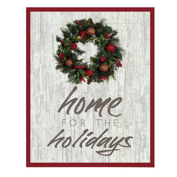 Home for the Holidays Rustic Holiday Wall Art Sign -11 x 14" Christmas Song Art Print -Ready to Frame. Typographic Home-Welcome-Kitchen-Farmhouse Decor. Merry Decoration for All! Printed on Paper.