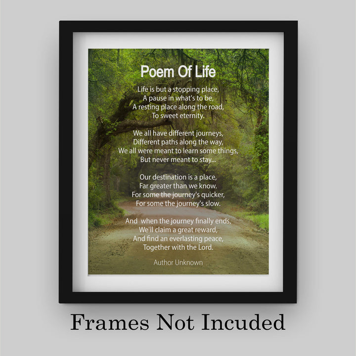 Celebrate faith and inspiration with this Poem of Life Christian wall art. A meaningful spiritual décor piece for home, church, or office. Order now from American Luxury Gifts.