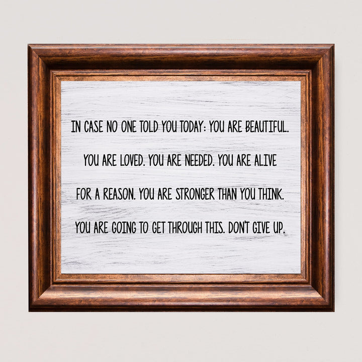 You Are Beautiful, Loved, Needed-Don&