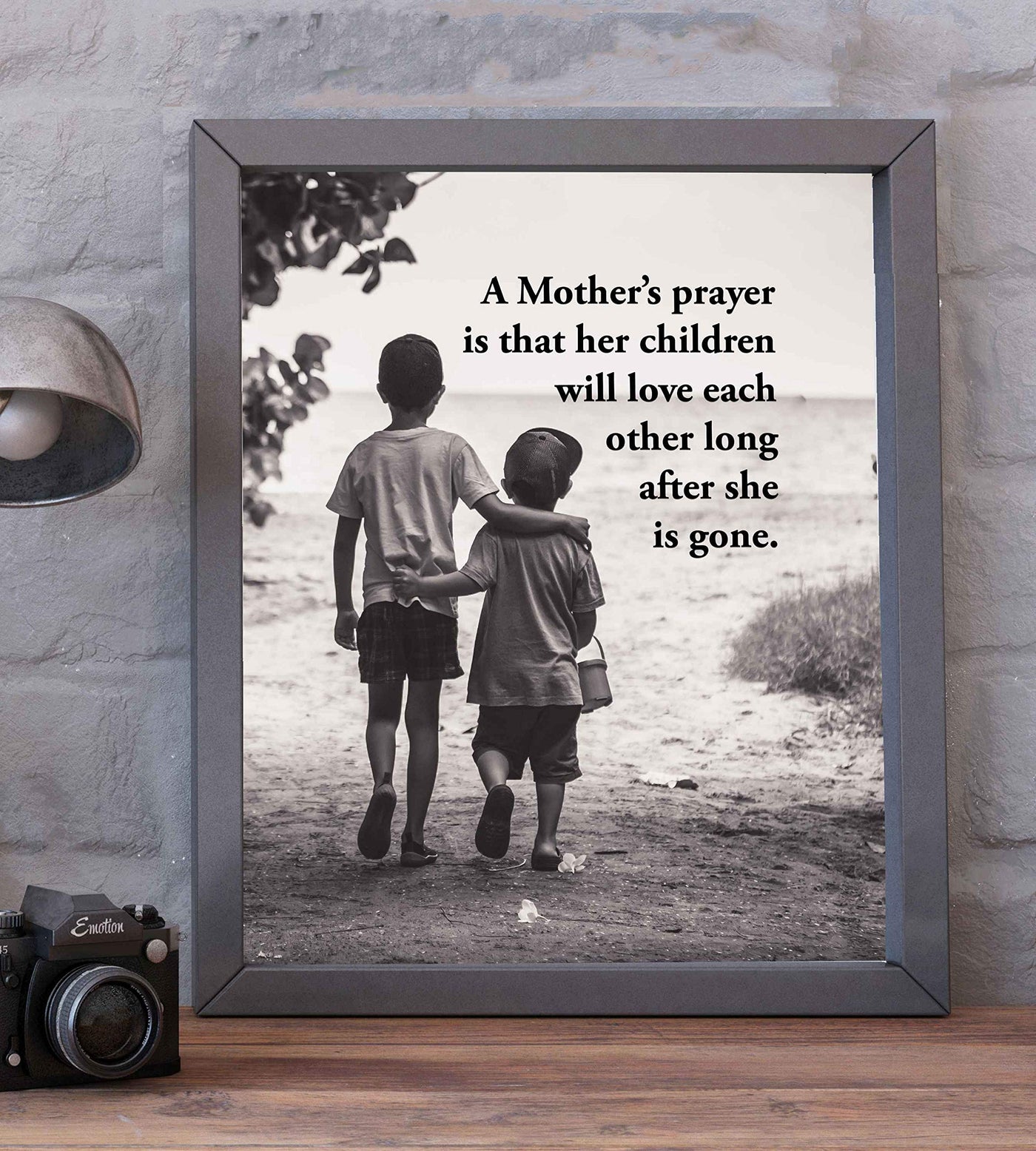 A Mother's Prayer-Children Will Love Each Other After She's Gone Wall Art Print- 8 x 10"-Ready to Frame. Sentimental Photo Print Ideal for Home-Office-Nursery-Studio Decor. Perfect Gift for Mom!