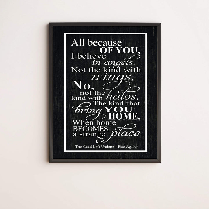 Rise Against-"The Good Left Undone"-Song Lyric Wall Art Sign-11 x 14"-Ready to Frame. Lyrical Music Poster Print for Home-Office-Studio. Perfect Bar-Dorm-Cave Decor. Great Gift for Rock Music Fans!