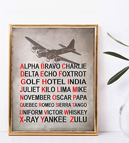 "Alpha Bravo Charlie"- Military Alphabet Wall Art Print- 8 x 10"