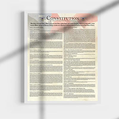 "Constitution of the United States of America"-Patriotic Poster Print -11x14"