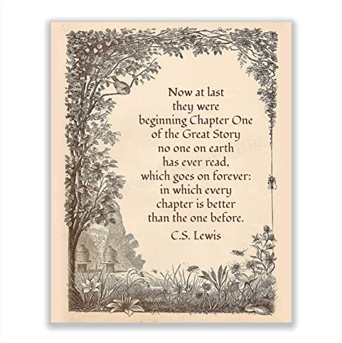 C.S. Lewis Quotes-"Now At Last They Were Beginning Chapter One"