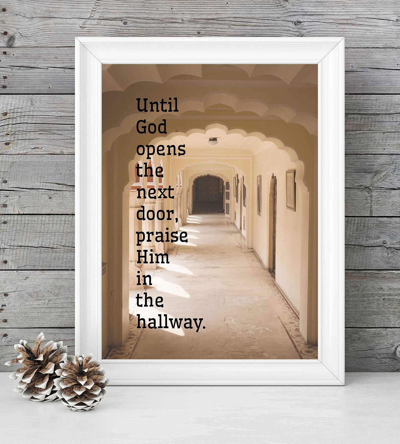 ?Until God Opens the Next Door" Inspirational Quote Wall Art- 8 x 10" Traditional Typographic Design. Spiritual Wall Print-Ready to Frame. Home-Office-Church D?cor. Great Motivational Christian Gift!