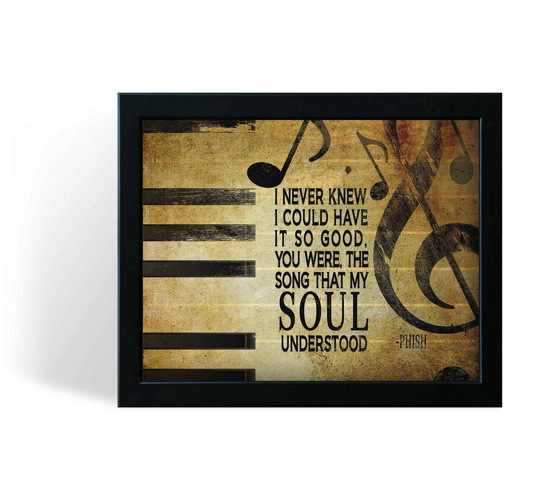 Phish-"You Were the Song That My Soul Understood"-Joy Song Lyrics Wall Art- 8 x 10" Typographic Music Poster Print-Ready to Frame. Modern Home-Office-Studio-Bar D?cor. Perfect Gift for Phish Fans!