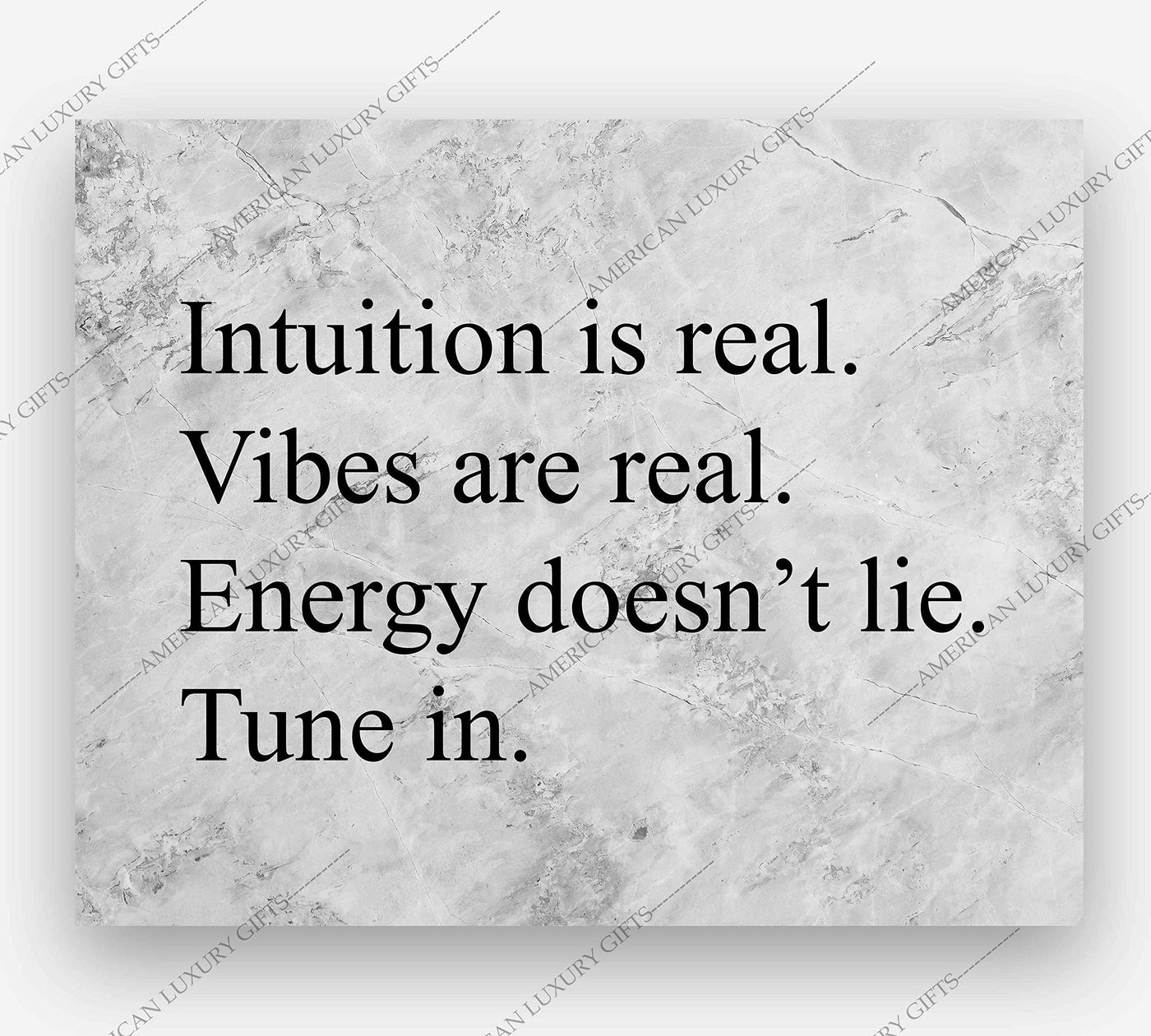 Energy Doesn't Lie-Tune In Spiritual Quotes Wall Art- 10 x 8" Modern Typographic Print-Ready to Frame. Inspirational Home-Studio-Dorm-Meditation-Zen Decor! Great Positive Decoration for All!
