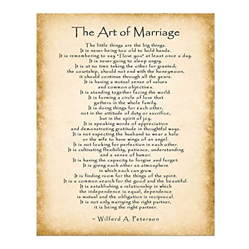 "The Art of Marriage"-Love &amp; Marriage Wall Art-11 x 14"