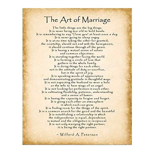 "The Art of Marriage"-Love & Marriage Wall Art-11 x 14"