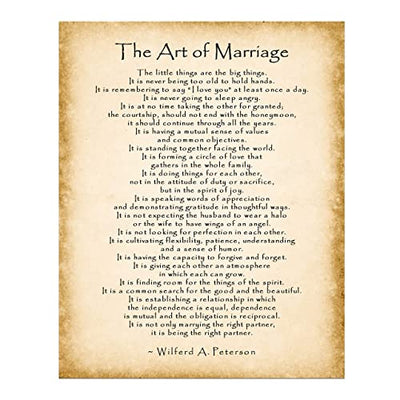 "The Art of Marriage"-Love & Marriage Wall Art-11 x 14"