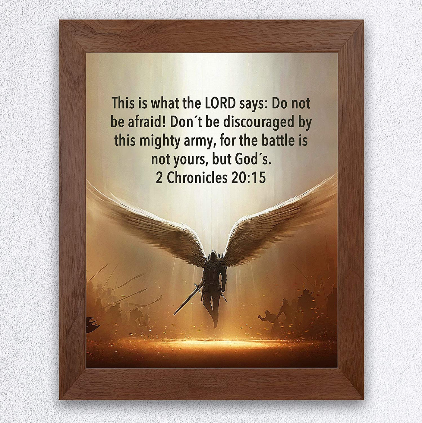 "The Battle Is Not Yours, But God's"-2 Chronicles 20:15-Bible Verse Wall Art -8x10"