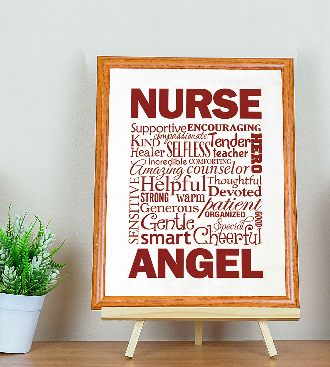 The Perfect Nurse- Word Art-Inspirational Wall Art- 8 x 10" Modern Typographic Print-Ready to Frame. Motivational Home-Office-School Decor. Great Gift of Appreciation for Nurses &amp; Nursing Students!