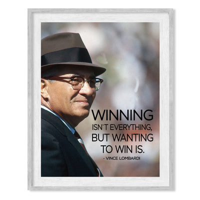 Winning Isn't Everything Motivational Vince Lombardi Quotes Wall Art -8 x 10" Inspirational Picture Print -Ready to Frame. Home-Coach Office-Gym-Locker Room Decor. Great Gift for All Coaches!