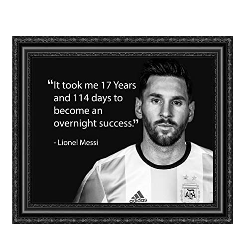 "It Took Me 17 Years & 144 Days to Become an Overnight Success" Motivational Wall Art-10x8"