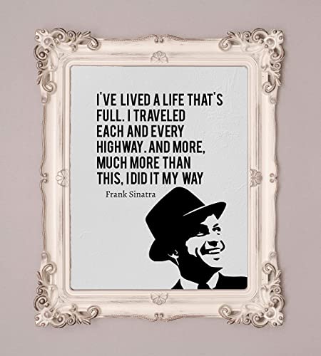 Frank Sinatra-"I Did It My Way"-Song Lyric Wall Art -8 x 10"