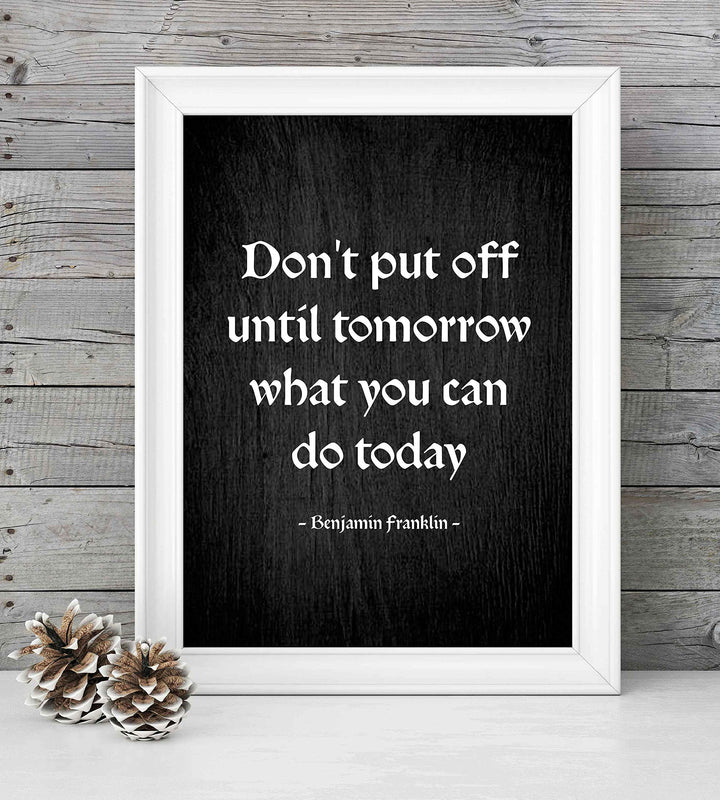Benjamin Franklin Quotes Wall Art ?Don&