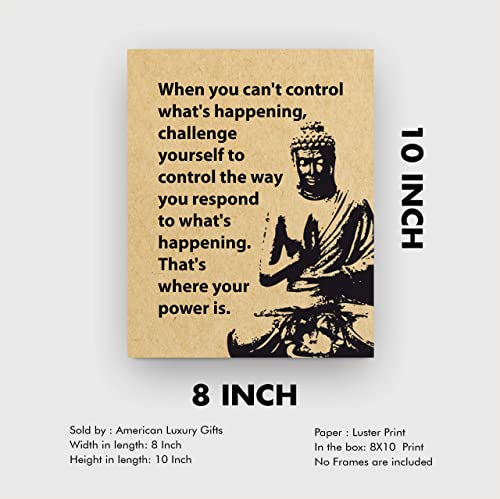 "Challenge Yourself to Control the Way You Respond" Spiritual Quotes Wall Art -8 x 10"