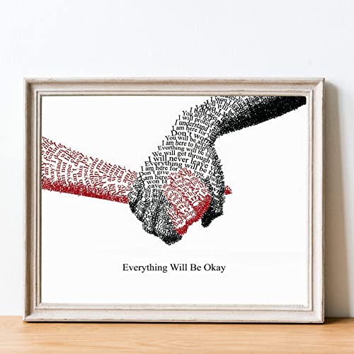 "Everything Will Be Okay" Inspirational Wall Art-14 x 11"
