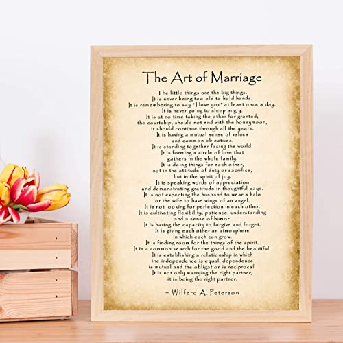 "The Art of Marriage"-Love &amp; Marriage Wall Art-11 x 14"