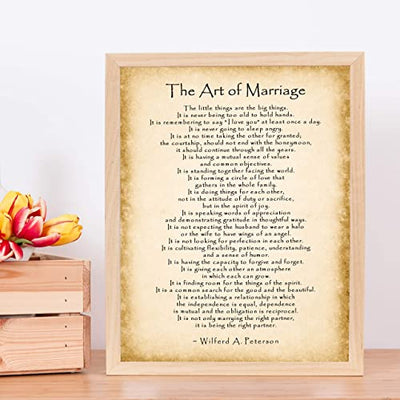 "The Art of Marriage"-Love & Marriage Wall Art-11 x 14"