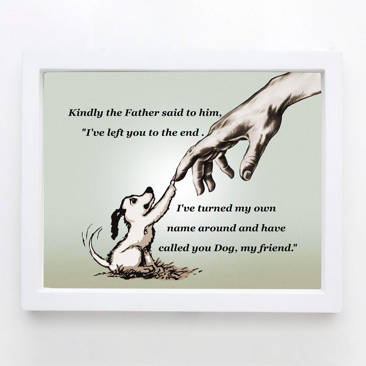 Honor your furry friend with this heartfelt pet memorial gift. Ideal for home, studio, or vet office decor, this inspirational dog lover wall art adds warmth and charm.