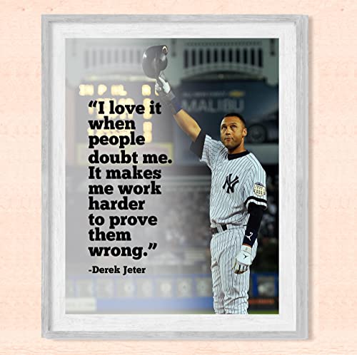  Derek Jeter Inspirational Baseball Quote Wall Art