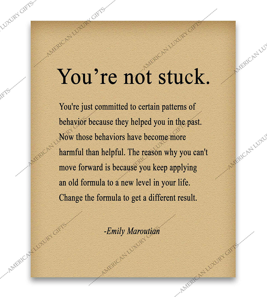 Change the Formula to Get a Different Result Inspirational Quotes Wall Sign -8 x 10" Motivational Wall Art Print-Ready to Frame. Positive Decor for Home-Office-School-Dorm. Great Advice for All!