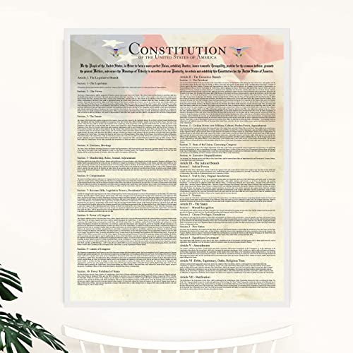 "Constitution of the United States of America"-Patriotic Poster Print -11x14"