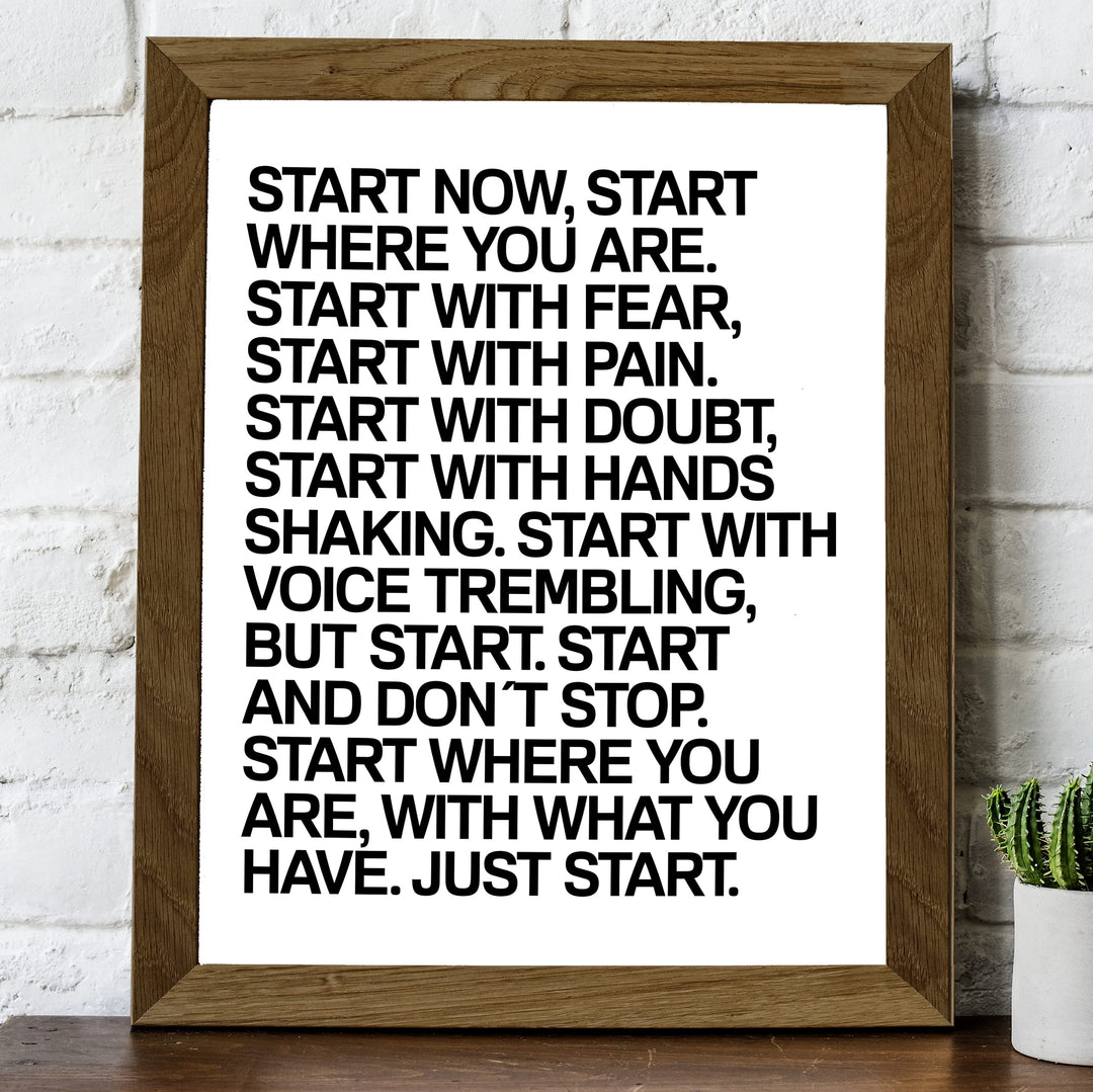 Start Now &amp; Don&