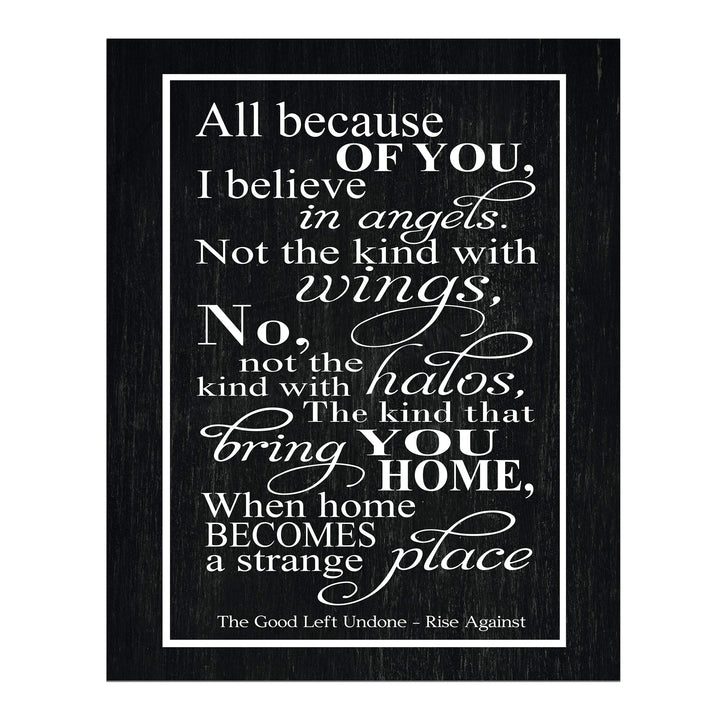 Rise Against-"The Good Left Undone"-Song Lyric Wall Art Sign-11 x 14"-Ready to Frame. Lyrical Music Poster Print for Home-Office-Studio. Perfect Bar-Dorm-Cave Decor. Great Gift for Rock Music Fans!