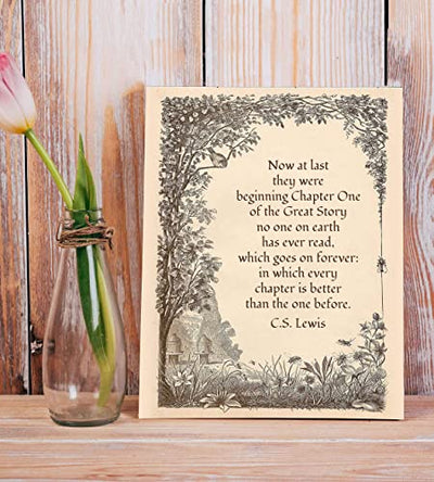 C.S. Lewis Quotes-"Now At Last They Were Beginning Chapter One"